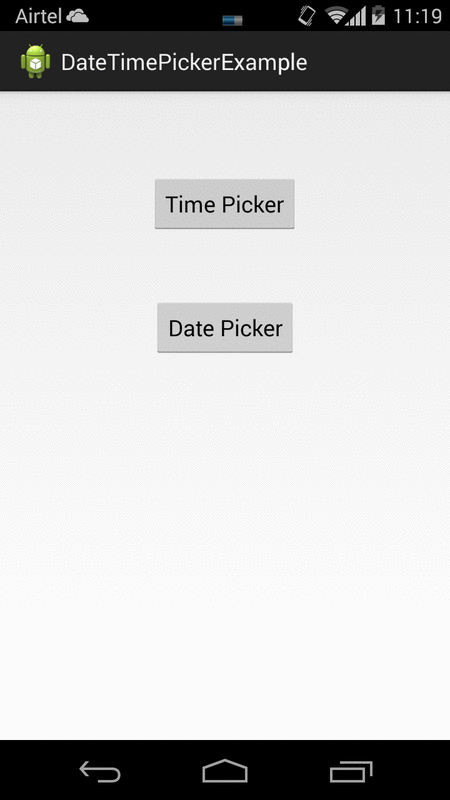 Date and Time Picker Android